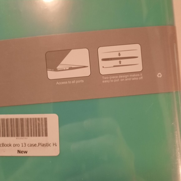 Macbook Pro 13 Case & Keyboard Skin Light Blue/Green - Picture 5 of 8